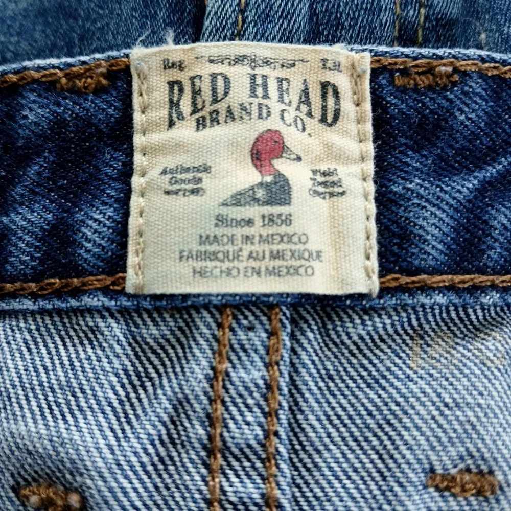 Red Head Jeans Mens 37x34 Blue Denim Straight Leg Zip‎ Fly 5 Pocket Classic